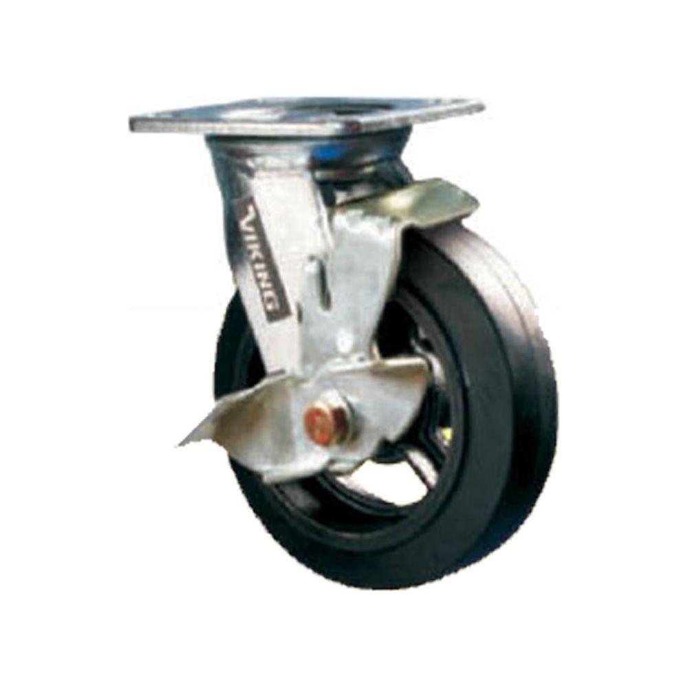 Viking Rubber on Cast Iron Wheels (508) (Swivel w/ Brake) | Viking by KHM Megatools Corp. Viking Rubber on Cast Iron Wheels (508) (Swivel w/ Brake) | Viking by KHM Megatools Corp.